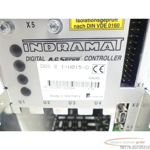 Indramat-component Indramat DDS 2.1-W015-D Servo Controller SN: 262357-12924