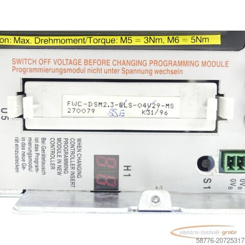 Component Indramat DDS 2.1-W100-D Controller SN:254678-10563 generalüberholt mit 12 Monaten Gewährleistung