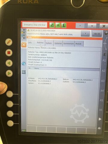 Robô industrial KUKA KR 210 R3300 K ultra