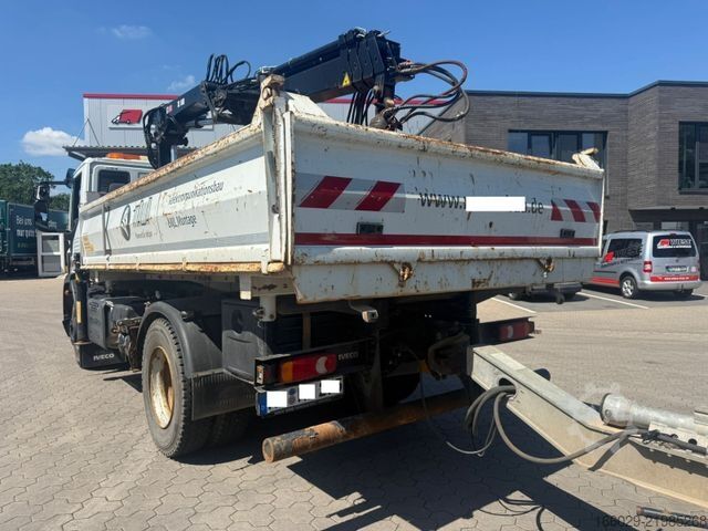 Üç taraflı damperli kamyon IVECO 140E250 Kipper mit HIAB Kran inklusive Anhänger