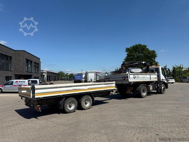 Damperli kamyon IVECO 140E250 Kipper mit HIAB Kran inklusive Anhänger