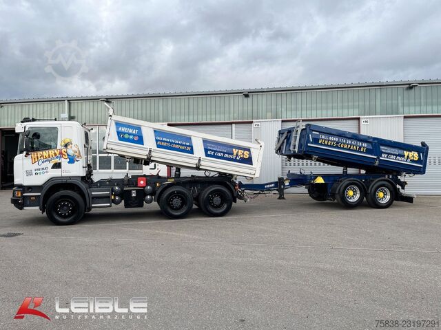 Autocamion basculant tridirecțional SCANIA G 490 CB6x4MHZ*Meiller* Bordmatik*Blatt*370TKM*