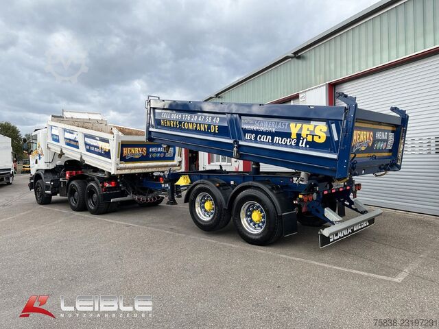 Autocamion basculant tridirecțional SCANIA G 490 CB6x4MHZ*Meiller* Bordmatik*Blatt*370TKM*