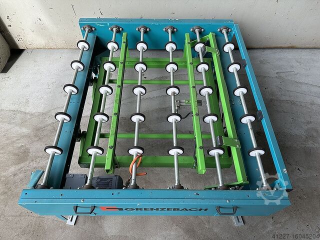 Transportador de rodillos accionado con unidad de elevación Grenzebach RFS 1250 x 1500 mm