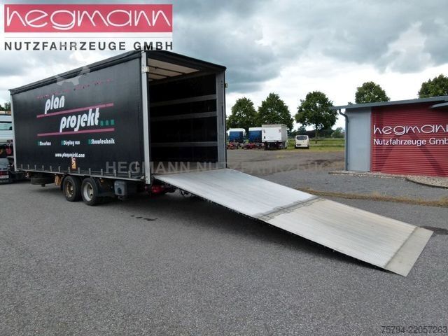 Poluprikolica za niskopodni prevoz  Spermann, Schiebeplane mit hydraulischer Rampe