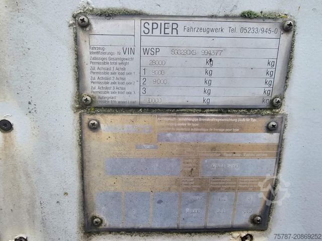 Naczepa skrzyniowa SPIER Doppelstock mit Balken, 2 Achser