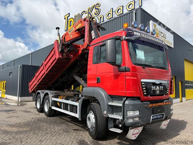 Sistema de brazo de gancho MAN TGA 26.400 + PALFINGER PK12.000 + TIPPER + CONT...