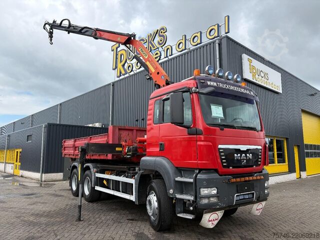 Sistema de brazo de gancho MAN TGA 26.400 + PALFINGER PK12.000 + TIPPER + CONT...