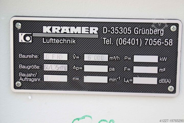 Filter system extraction system Krämer GFR 64/1.75-70
