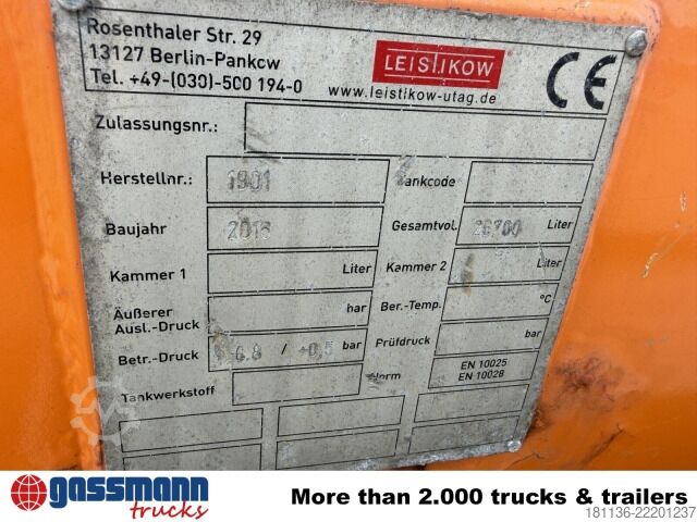 Naczepa cysternowa Krone SDR 27, Liftachse, Leistikow Saugauflieger, 2