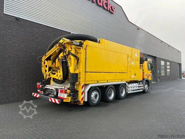 Zuigvoertuig Mercedes-Benz Actros 3248 8X4 TRIDEM MTS DINO 12 SAUGBAGGER/S...