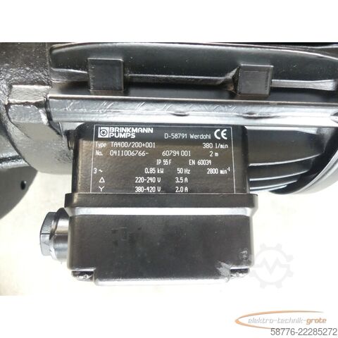Komponente Brinkmann TA400/200+001 Pumpe SN: 0411006766-60794001 --