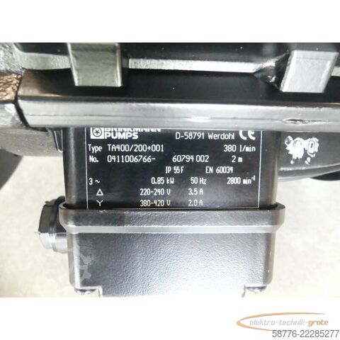 Komponente Brinkmann TA400/200+001 Pumpe SN: 0411006766-60794002 --