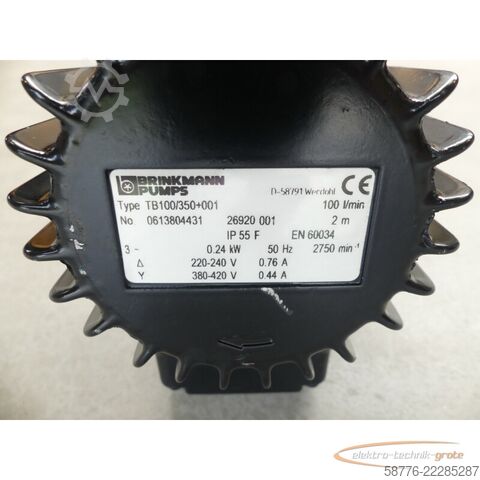 Komponente Brinkmann TB100/350+001 Tauchpumpe SN: 061380443126920001