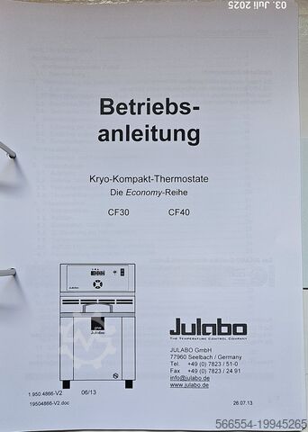 Thermostat cryo-compact Julabo CF30