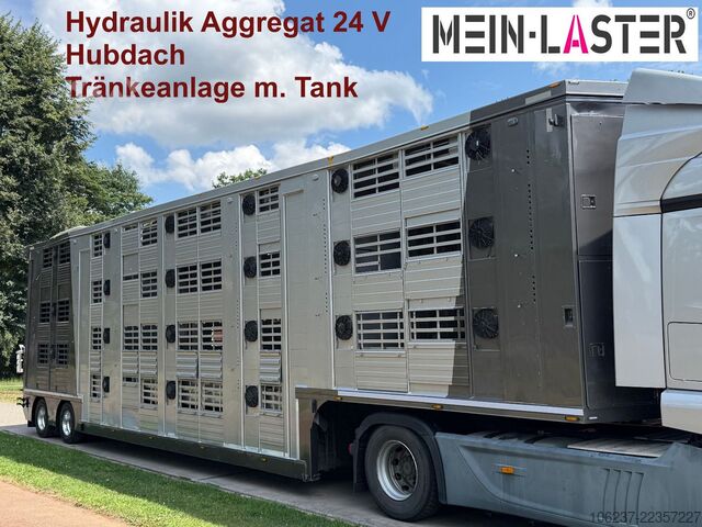 Viehtransporter Auflieger Finkl 3 + 4 Stock/ Hubdach / Rampe / Tränke/Funk