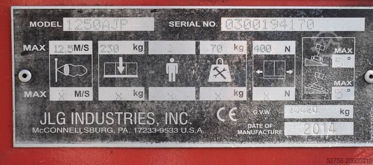 Platformă de lucru telescopică articulată JLG 1250 AJP