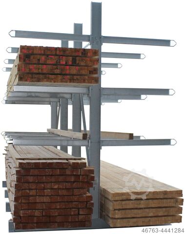 Draagarmstelling, dubbelzijdig, 4,16m hoog, Bruckamp 1,20m Arme, 750kg pro Arm