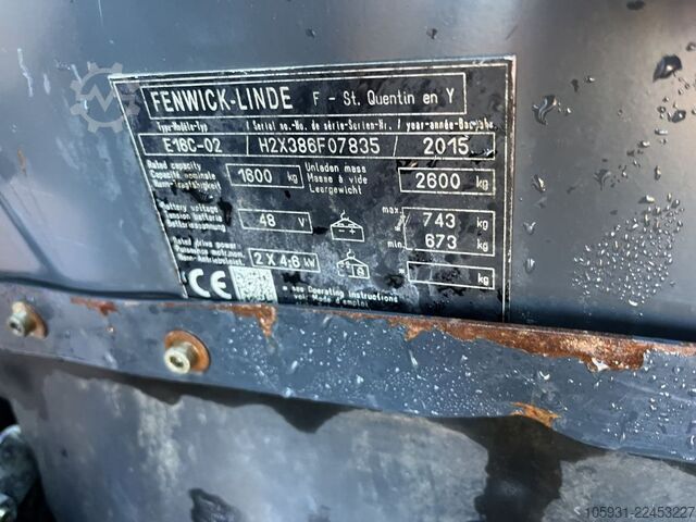 Ηλεκτρικό περονοφόρο 3 τροχούς Linde E16C-01