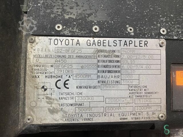 Gaffeltruck Toyota 02-8 FGF 25