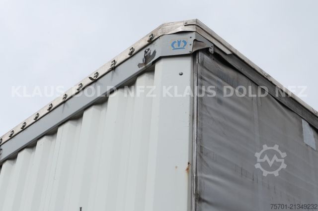 Öppen semitrailer med kapell KRONE SD Pritsche Plane Liftachse Edscha
