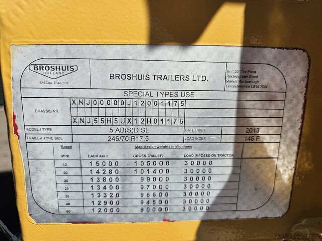 Dieplader Broshuis ABSD 3+5 / EXTENDABLE / SEMI / LOWBED /