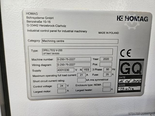 Machine de perçage en passage continu HOMAG DRILLTEQ V-200