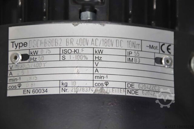 Elektromotor 0,75 kW 2875 rpm unbekannt DSCHB80B2 BR
