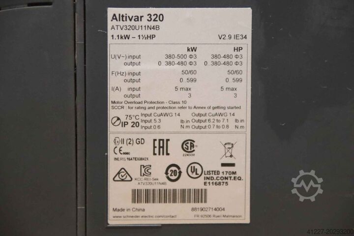 Przemiennik częstotliwości 1,1 kW Schneider Electric Altivar 320 ATV320U11N4B