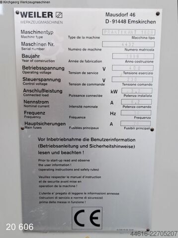 Merkez torna tezgahı ve mil torna tezgahı WEILER Praktikant 160 B