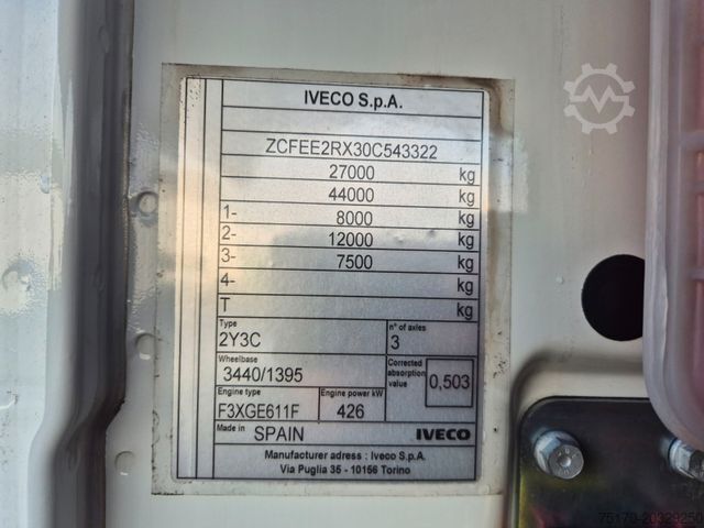 Skip truck IVECO AS280X58Y/ PS ON Meiller AK 16. T Funk AHK Cam