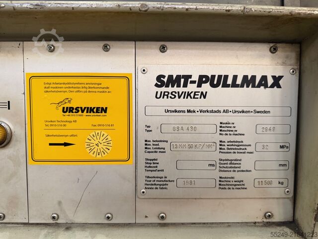 Hydraulisk giljotinsax Ursviken GSA 430