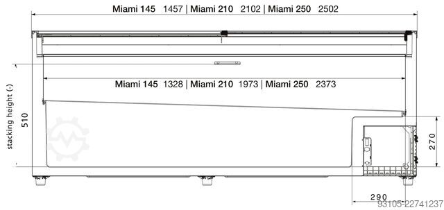 Derin dondurucu AHT MIAMI 250 R290 LED AHT Miami 250