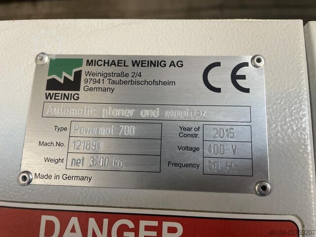 μορφοποιητική μηχανή Weinig Powermat  700