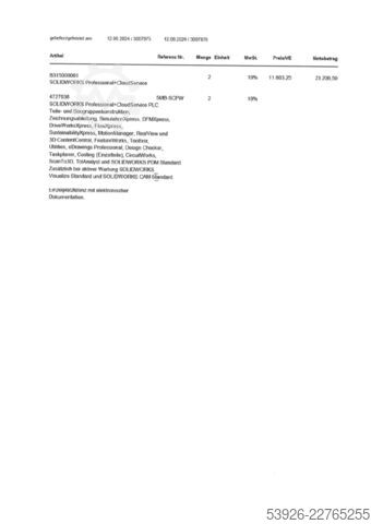 Logiciel CAO SOLIDWORKS Professional incl. Costing, Toolbox and eDrawings