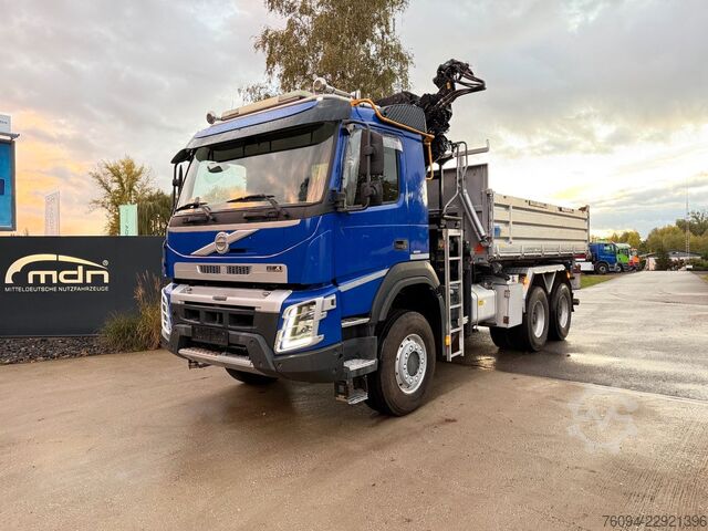 Macara montată pe camion VOLVO FMX 420 6x6 Kipper KRAN 21m WINDE FUNK Bordmatik