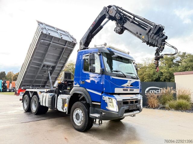 Macara montată pe camion VOLVO FMX 420 6x6 Kipper KRAN 21m WINDE FUNK Bordmatik