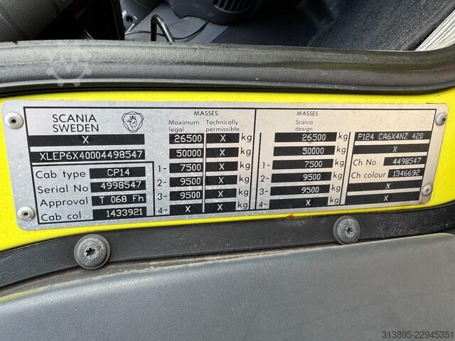 Estándar-SZM Scania P124 420, CA 6x4 NZ, Full Steel, Hubreduction, ...