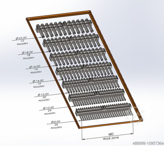 Universeel formsysteem voor snacks zonder HyShpriz RK50U for fish sticks or mini-salami