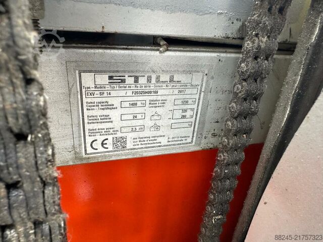 Still VS-22821 electric stacker, 4266mm lift height, battery from 2023. STILL EXV14