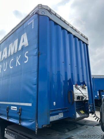 Brandalı açık yarı römork KRONE SD 24 TAUTLINER, BPW-ACHSEN,  LIFTACHSE, EDSCHA-VERDECK