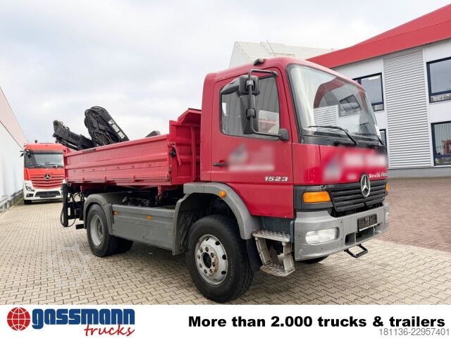 Ανατρεπόμενο φορτηγό Mercedes-Benz Atego 1523 AK 4x4, Heckkran Hiab 085-3,