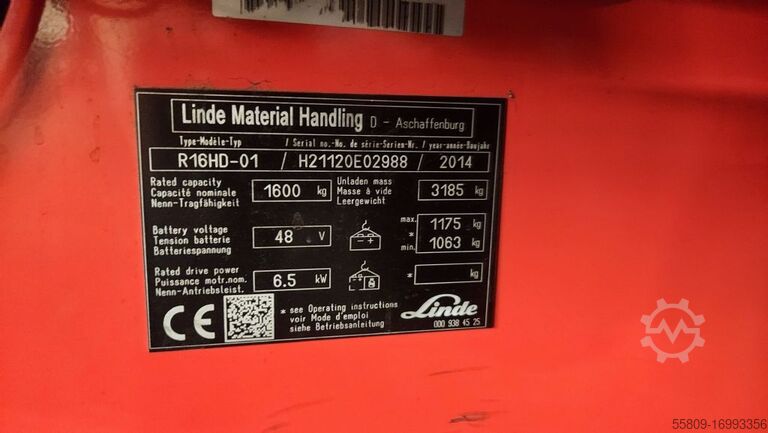 Reachtruck Linde R16HD-01 // 8,9m Hubhöhe // Elektro