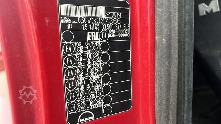 Kipper MAN TGS 33.500 (NEW ENGINE)