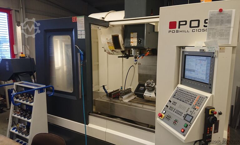 Függőleges megmunkáló központ POS POSmill C 1050 inkl. Lehmann 4./5. Achse