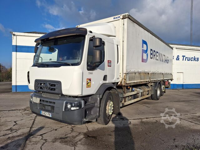 Flatbed truck with tarpaulin REANAULT D26 WIDE 380 - 6X2 - E6 - RETARDER