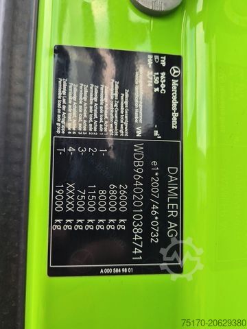 Haakarm vrachtwagen MERCEDES-BENZ Arocs 2548 L 6x2/4 HAD Palfinger T20A AHK