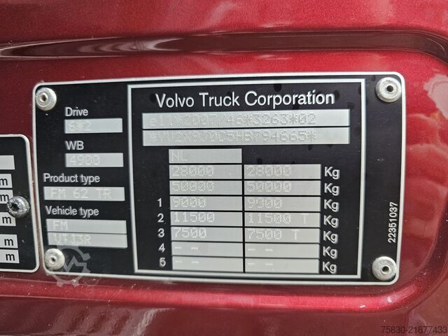 Sistema via cavo Volvo FMX 330 6x2*4 / HIAB CRANE KRAN / CONTAINER SYSTEM