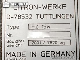 Vertikala Fleroperationsmaskiner CHIRON FZ15W