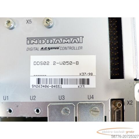 Indramat-component Indramat DDS02.2-W050-B Controller SN:263406-04551 - ! -